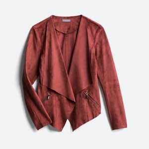 Wally Faux Suede Drape Jacket
